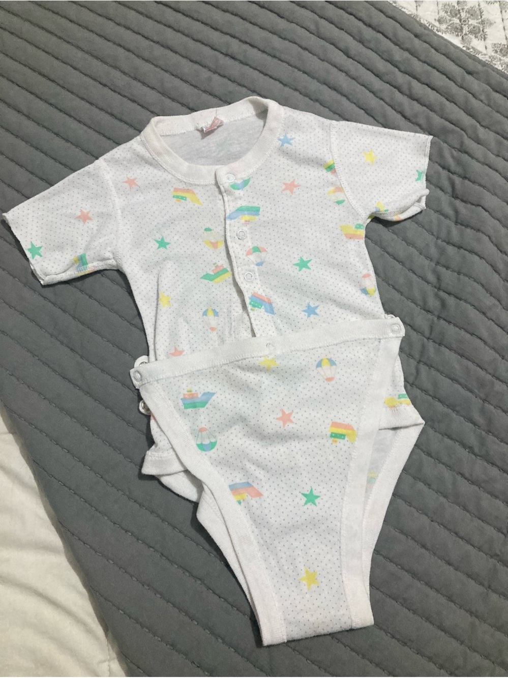 ⭐️ rare ⭐️ Vintage baby diaper snap undershirt.  Size 30 months